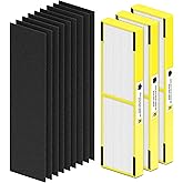 3 Pack FLT4825 HEPA Filter B Replacement Compatible with Germ-Guardian AC4825, AC4850PT, AC4300, AC4900, CDAP4500 and More, 3