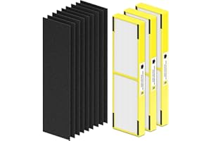 3 Pack FLT4825 HEPA Filter B Replacement Compatible with Germ-Guardian AC4825, AC4850PT, AC4300, AC4900, CDAP4500 and More, 3