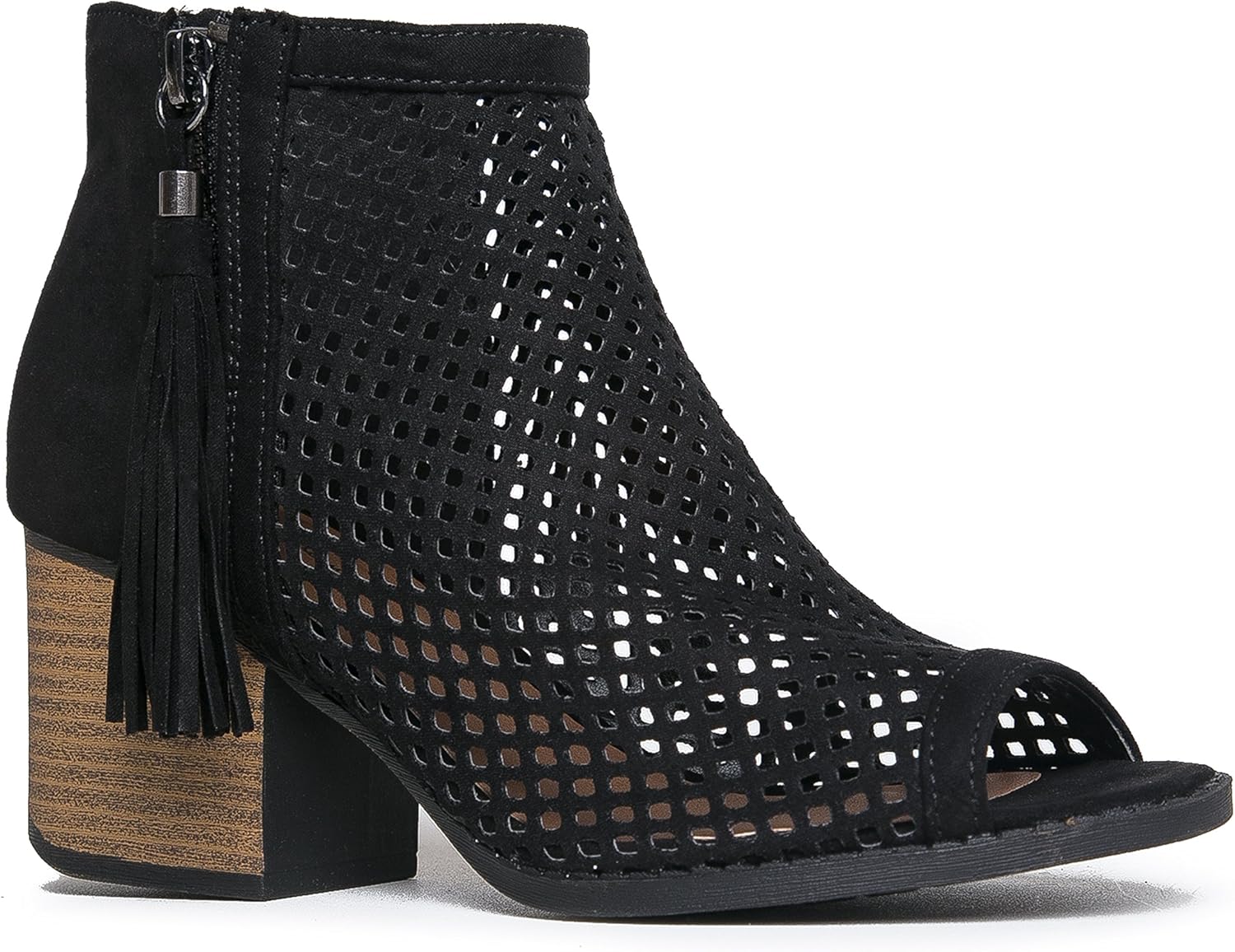 peep toe ankle boots