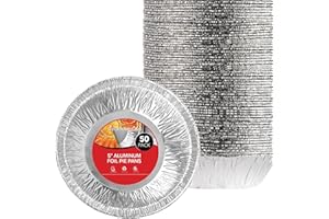 Stock Your Home 5 Inch Aluminum Foil Pie Pans (50 Count) - Disposable & Recyclable Mini Pie Pans - Foil Pie Tin for Bakeries,