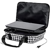 HOTLOGIC Max Large Portable Electric Food Heater - Innovative Food Warmer and Heated Lunch Box for Adults Car/Home - Easily Cook, Reheat, and Keep Your Food Warm - HOUNDSTOOTH - 120V