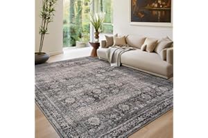GarveeHome Area Rug 8x10 Area Rug for Bedroom Oriental Rugs for Living Room Distressed Neutral Rug for Classroom Dorm Non Ski