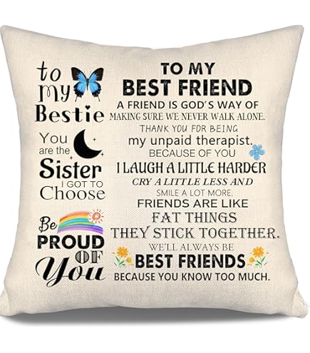 Regalos De Amistad Para Mujeres, Amigas, Funda De Almohada De 18 X 18