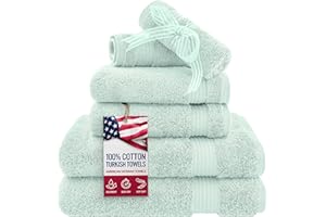 American Veteran Towel 6 Piece Bath Linen Sets 100% Cotton Bath Linen Sets for Bathroom