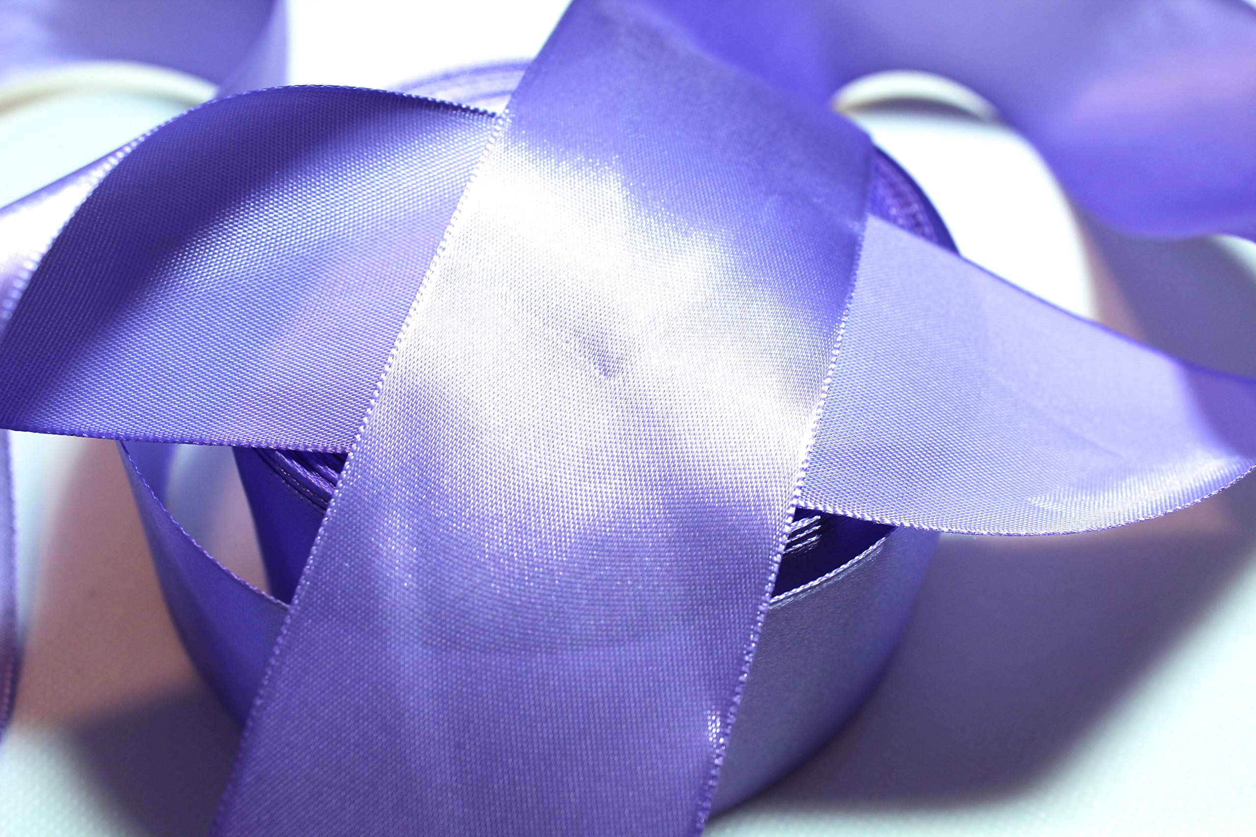 CaPiSo 22 m satin ribbon, 50 mm wide, gift ribbon, decorative ribbon, Christmas wedding (lilac, 22 m)