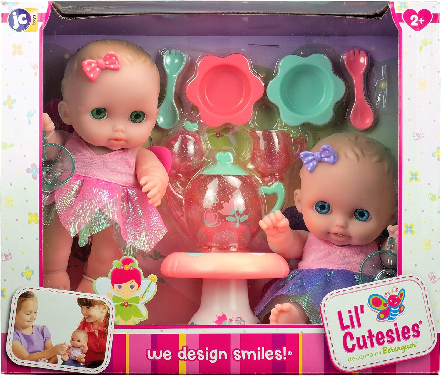 JC TOYS Doll Body Rubber. 2 Munecas Dress Fairies. With Game You and Table., Multicoloured (16957), 21.59 cms - Image 3