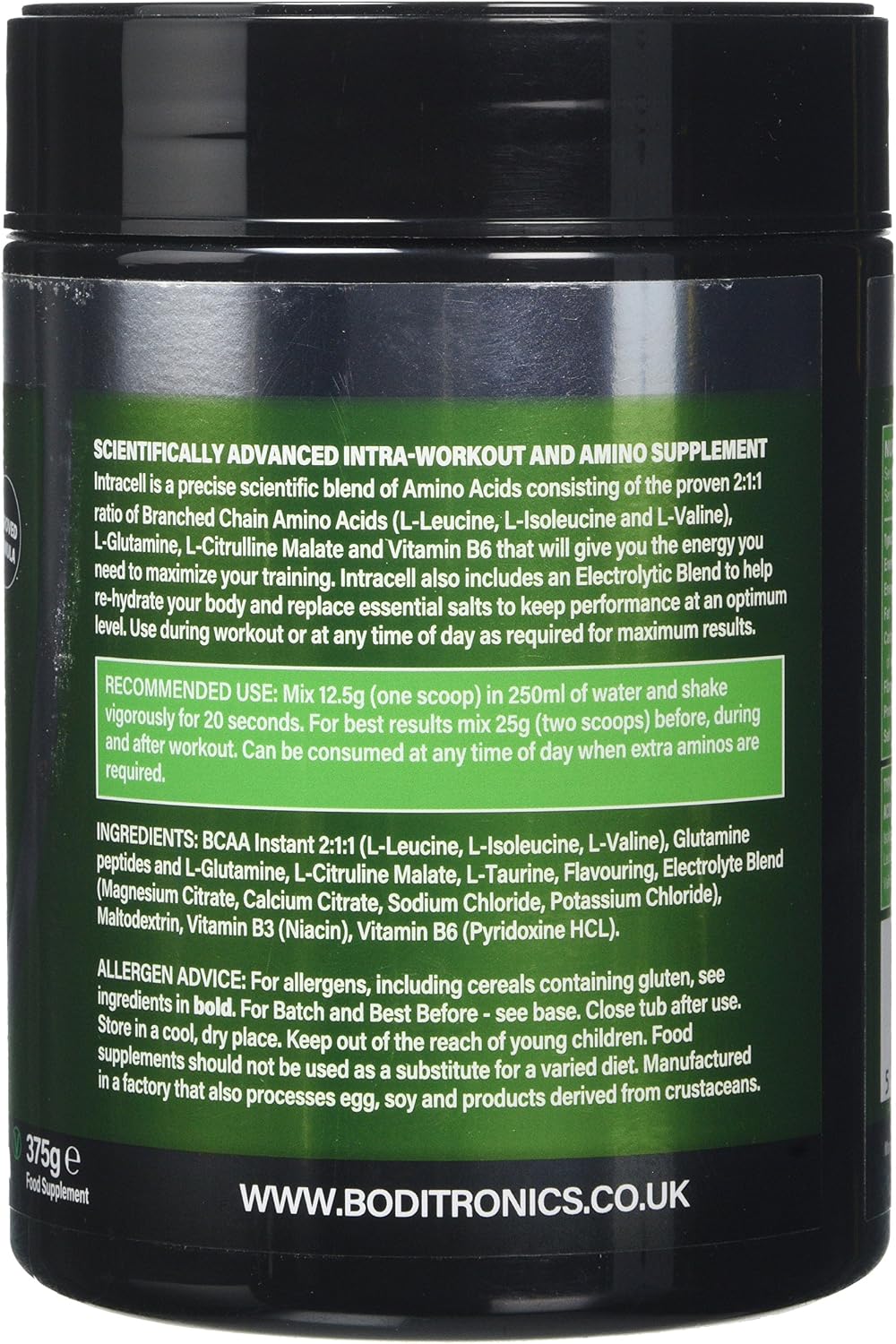 Boditronics BCAA Intracell Xtra Intra Workout Protein Powder, Branched Chain Amino Acid Supplement with Vitamin B6 & B3 - Image 3