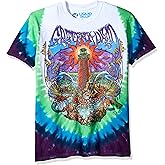 Liquid Blue unisex adult Grateful Dead Watch Tower Tie Dye Short Sleeve T-shirt T Shirt, Tie Dye/Multi, Small US