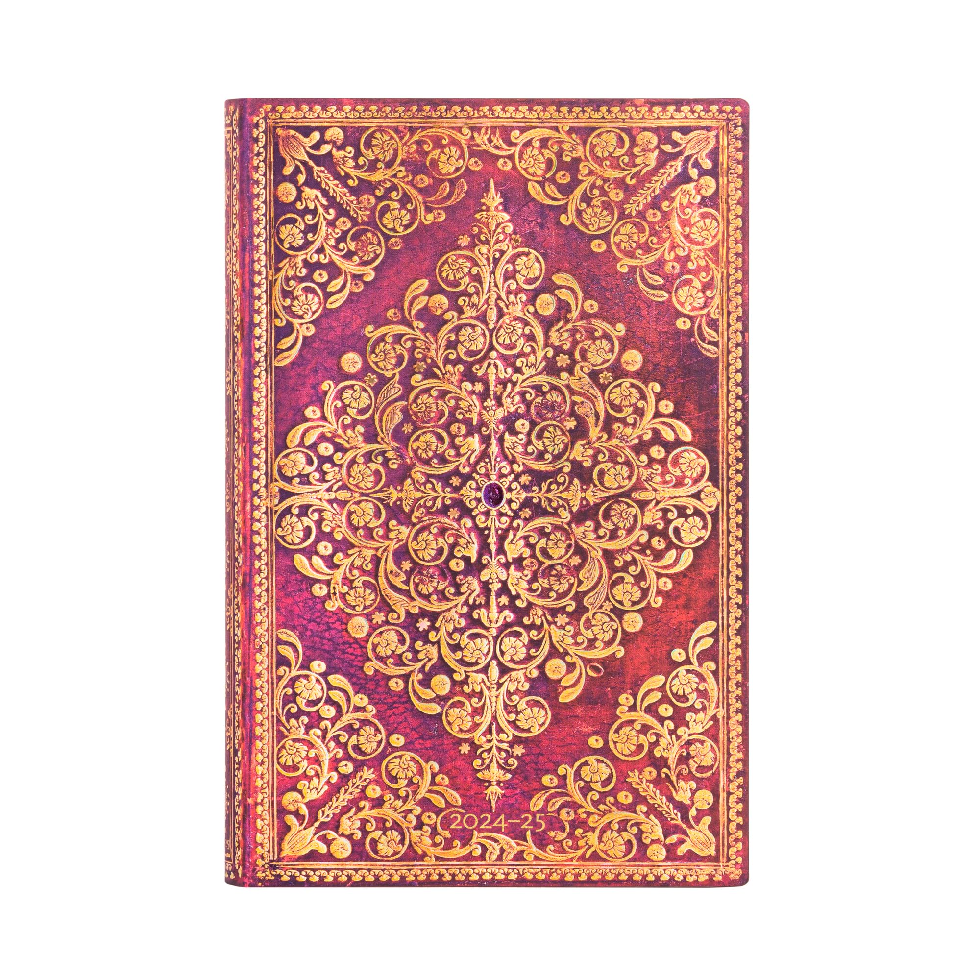 Paperblanks 13-Month Softcover Flexi Planners, Viola, Maxi, Day-at-a-Time, Elastic Band Closure