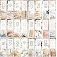 Abstract Bookmarks with Inspirational Quotes - Pack of 48
