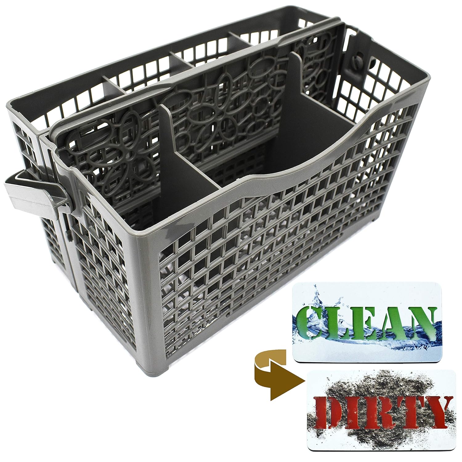 Dishwasher Silverware Basket Universal Clean Dirty Sign