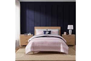 Tommy Hilfiger - Queen Duvet Cover Set, Reversible Cotton Bedding with a Naturally Soft Feel, Classic Americana, 3 Piece Bed 