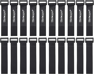 Wisdompro Hook and Loop Cable Straps 20 Pack 0.8 x 8 Inches