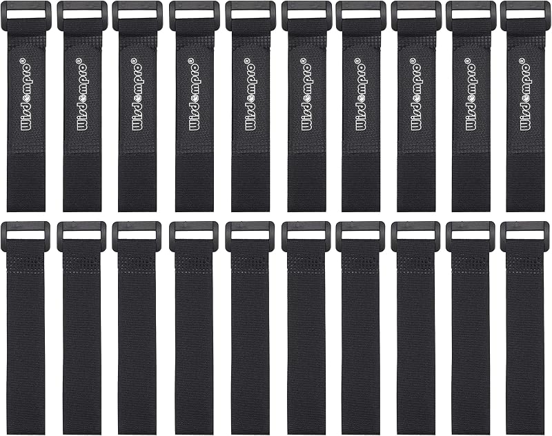 Wisdompro Hook and Loop Cable Straps 20 Pack 0.8 x 8 Inches