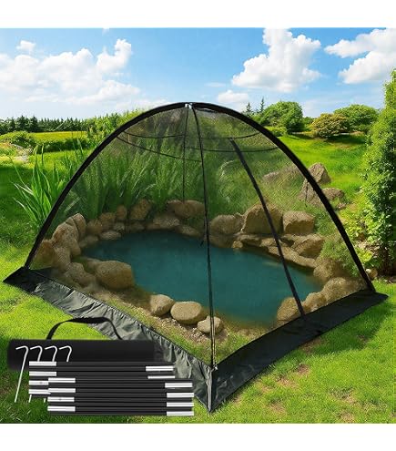 Clearly Better Cover Pond Netting Size: 10 ft x 10 ft : Pond Skimming Nets : Patio, Lawn & Garden