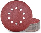 KONGMING 25 Pcs 225mm Sanding Discs P80 Hook and Loop 9 inch 10 Hole view 1