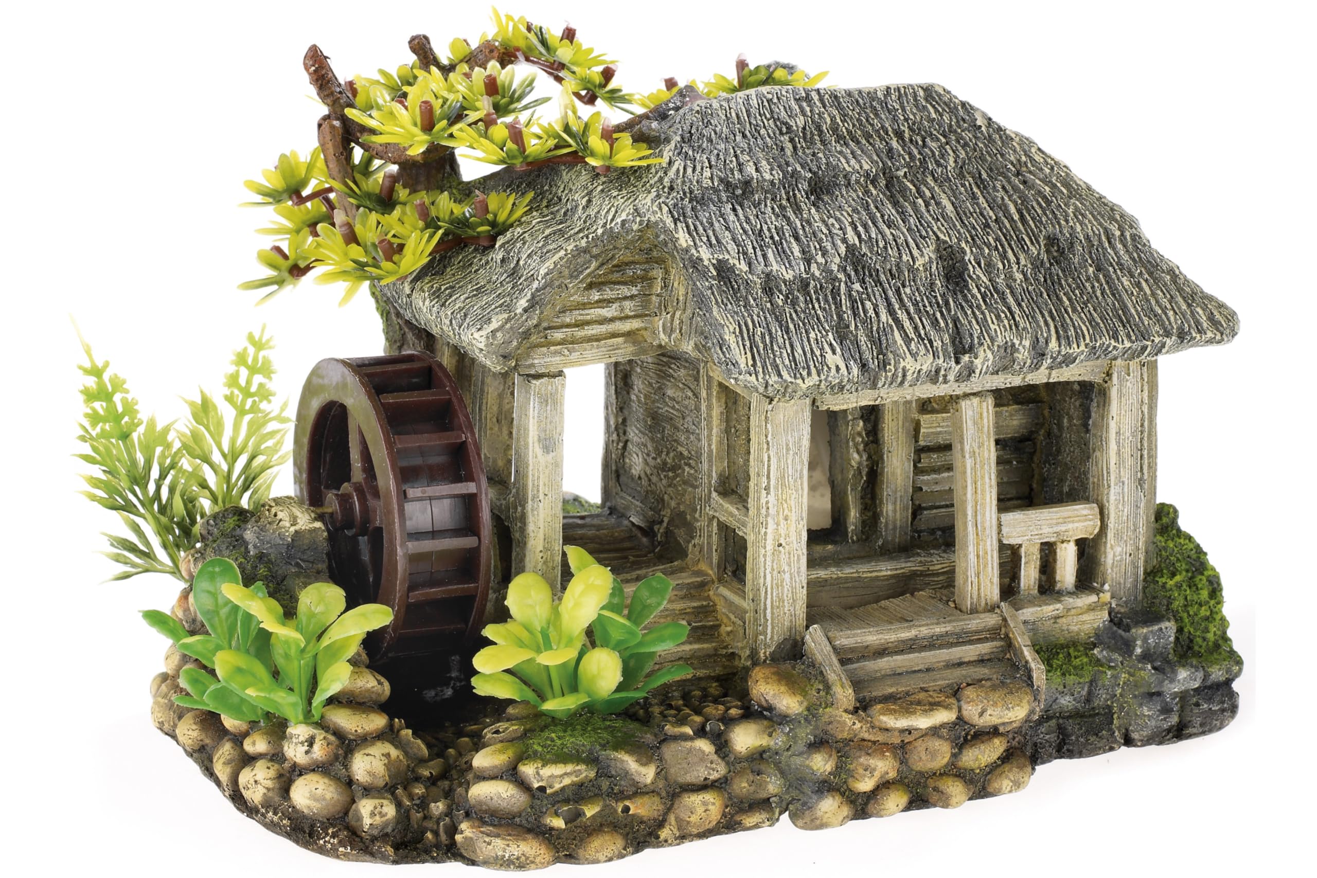 CLASSIC Character Buildings Water Mill Aquarium Ornament 220mm