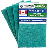 65‐161 Lifebreath HRV Filters, Synthetic Media with Actual Size: 8-1/8 x 13 x 5/8 Inches - Set of 4