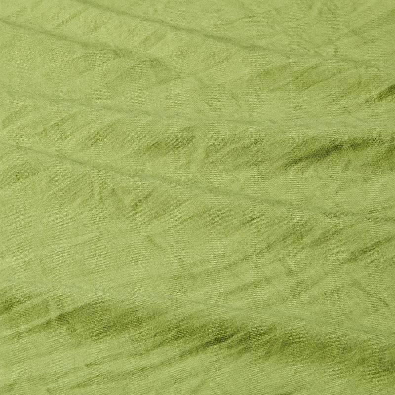 Conjunto de Capa de Edredão para cama 80/90 em microfibra pré-lavada, extra macia com efeito natural de amassamento, capa de edredão 135 x 200 cm e 1 fronha de 50 x 80 cm, verde