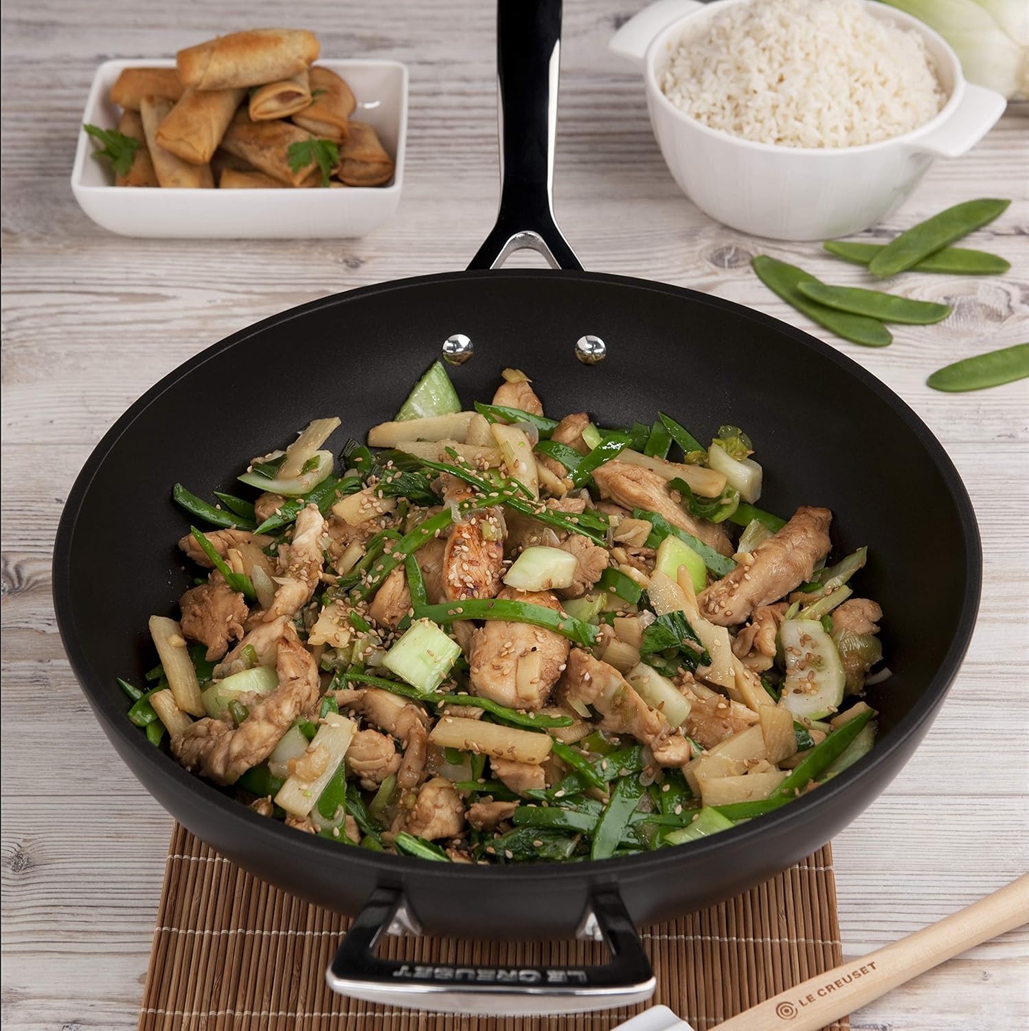 LE CREUSET Toughened Non-Stick Stir Fry Pan, Ideal For Lower-fat Cooking On All Hob Types Including Induction, diameter 26 cm - Image 5