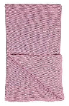 LANA 900 3900 1001 Wickeldecke aus Bio-Schurwolle, 80 x 80 cm, rosa