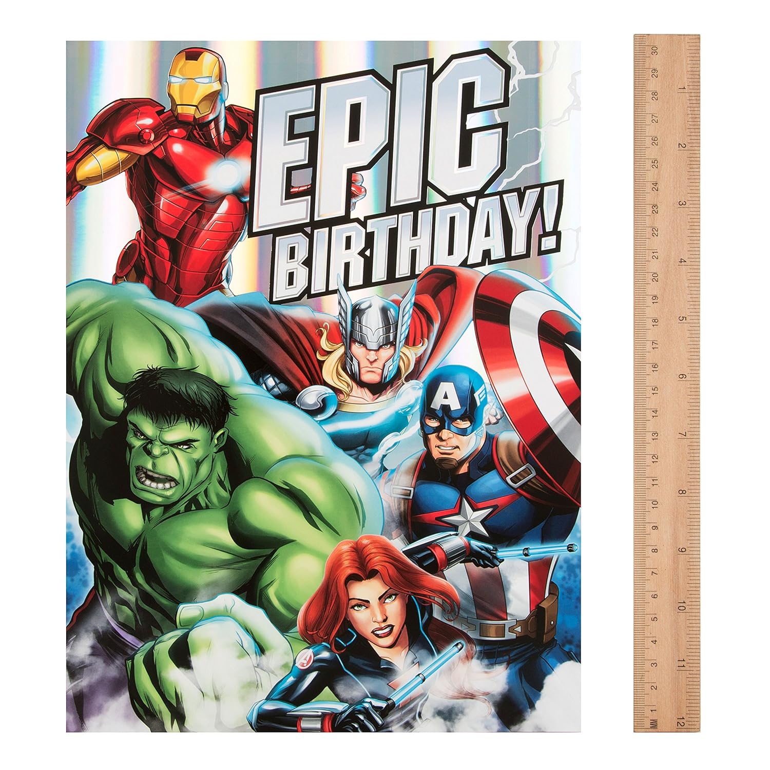 Biglietti Di Auguri Cancelleria E Prodotti Per Ufficio Medium Biglietto D Auguri Di Compleanno Avengersmontare Hallmark