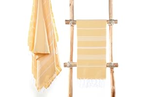 Cacala Lightweight and Thin Turkish Beach Towel 100% Cotton Sand-Free and Quick-Drying Goodness Perfect as an Extra Large Travel Towel, Beach Accessory, or Gift for Beach Lovers, 37 x 70