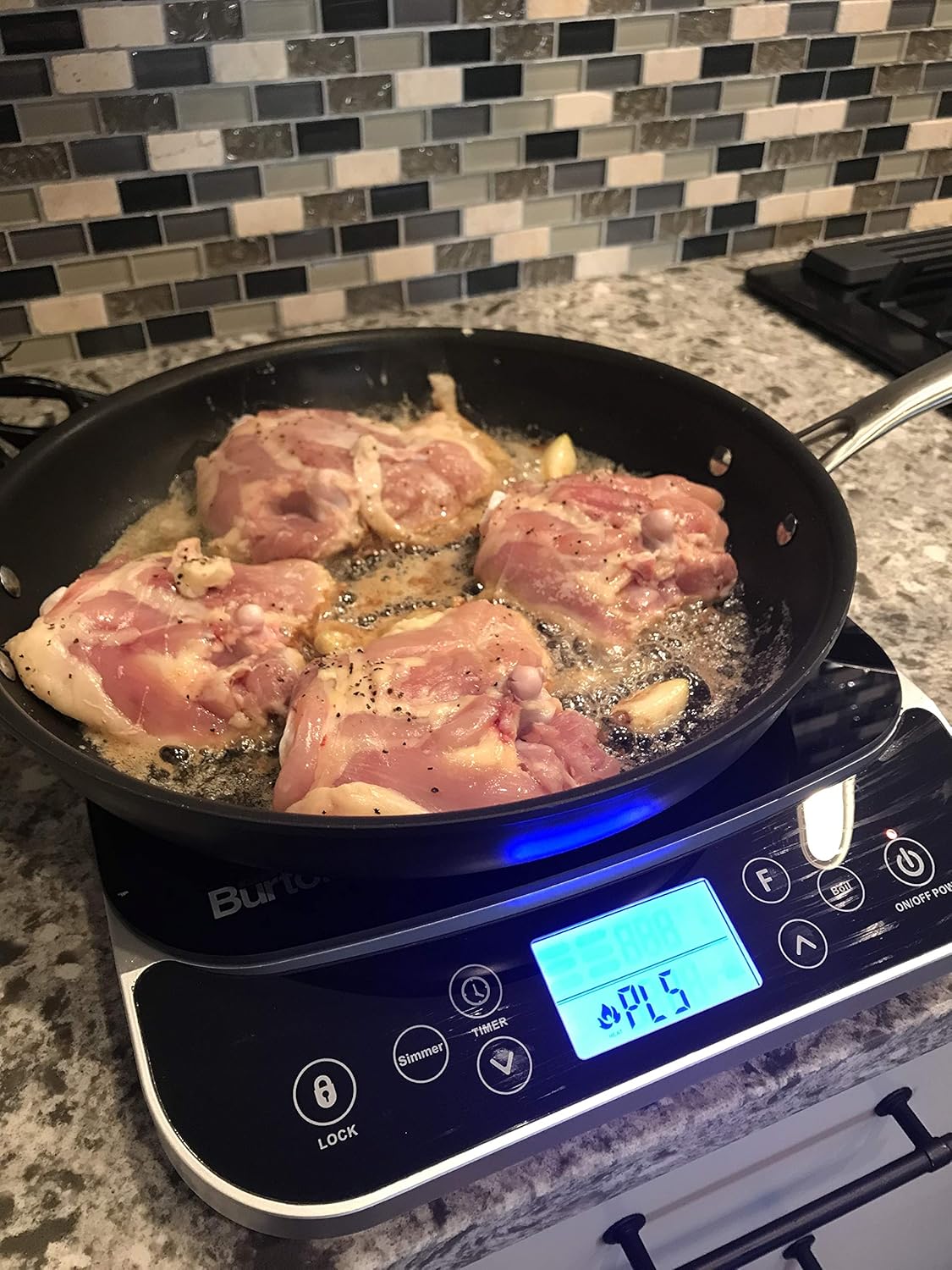 Max Burton #6450 Digital LCD 1800 Watt Induction Cooktop Counter Top Burner: Kitchen & Dining