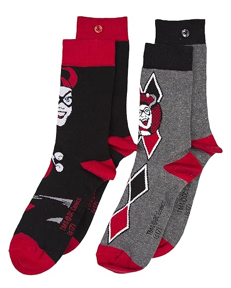 U Wear Ltd Harley Quinn Damensocken im Zweierpack Harley Quinn