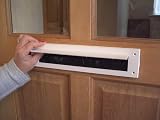 White PVC Internal Letter Box Draught Excluder Cover with Brushes & view 3