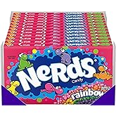NERDS Rainbow Theater Box Candy, 5 oz, 12 Pk | Tiny tangy crunchy, classic concession box, movie night, party bowls, bulk case