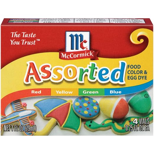 Mccormick Food coloring assrt kit 51801 4/.25 z (052100071077)