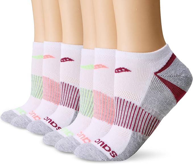 Saucony Dames Multi-Pack Performance Hiel Tab Athletic Sokken Hardlopen (Pack van 8), Zwart Assortiment (16 paar), M