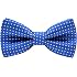 Retreez Polka Dot Skinny Tie – Black With Blue Dots, 2” Wide, 58” Long, Microfiber Woven Unisex Tie
