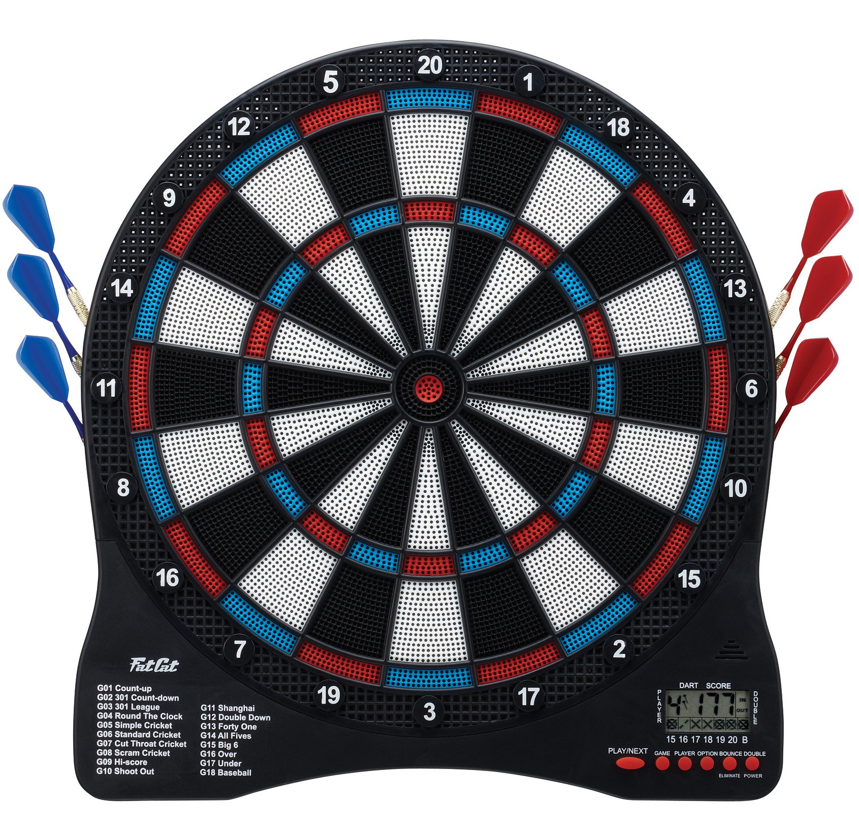 Fat Cat Sirius 13.5" Electronic Dartboard, Compact Size for Easy