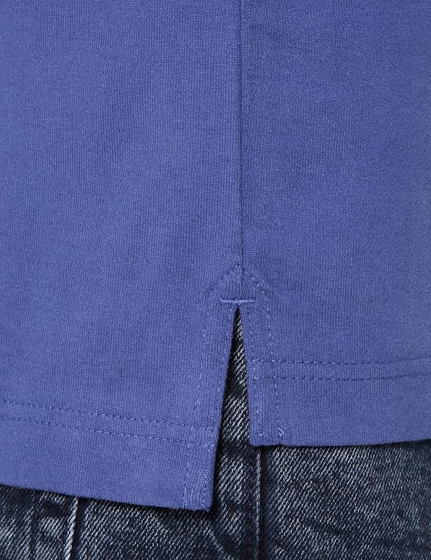 Herren Poloshirt Tipped Regular Fit, Violett (Blue Storm), L