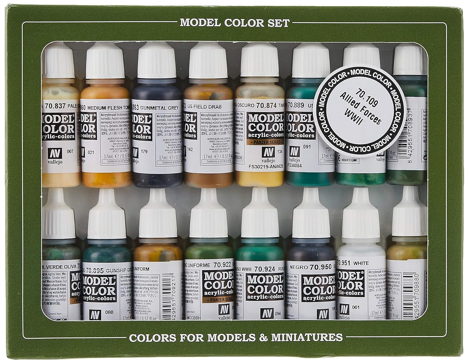 Buy Vallejo WWII Allied Forces Paint Set 9, 17ml Online at Low Prices