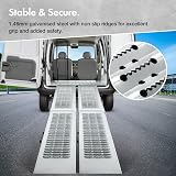 VonHaus Loading Ramp 2 Pack Heavy Duty Folding Slope 400kg 168x25x8cm view 2