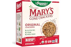 Mary's Gone Crackers Original Crackers, Organic Brown Rice, Flax & Sesame Seeds, Gluten Free, 6.5 Ounce (Pack of 1)