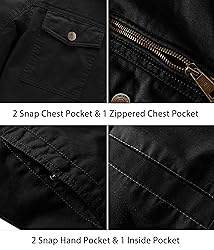 WenVen Men's Military Cotton Tactical Sports Jacket