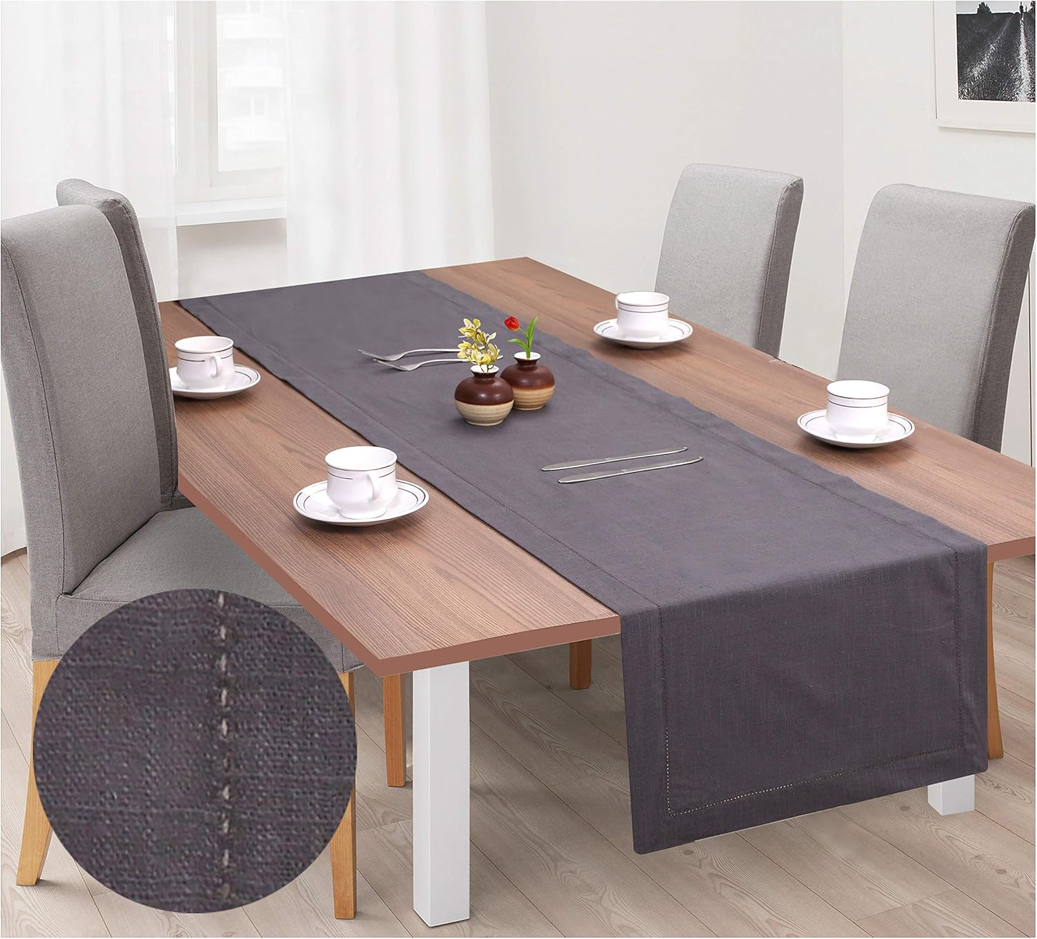 Best Grey And Yellow Table Runner