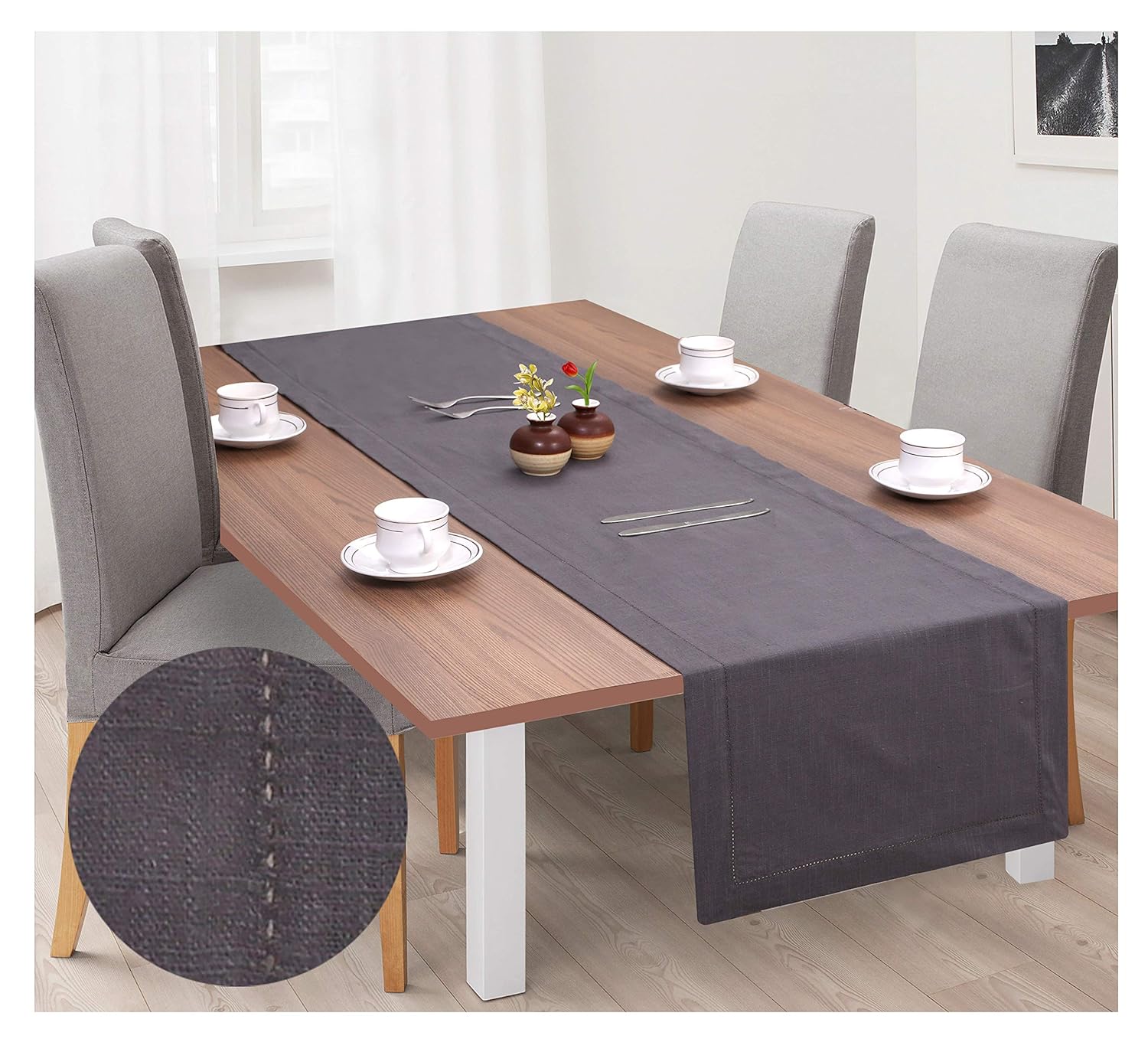 Best Grey And Pink Table Runner