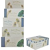 ALEF Elegant Peacock Decorative Themed Extra Large Nesting Gift Boxes -6 Boxes- Nesting Boxes Beautifully Themed and Decorate