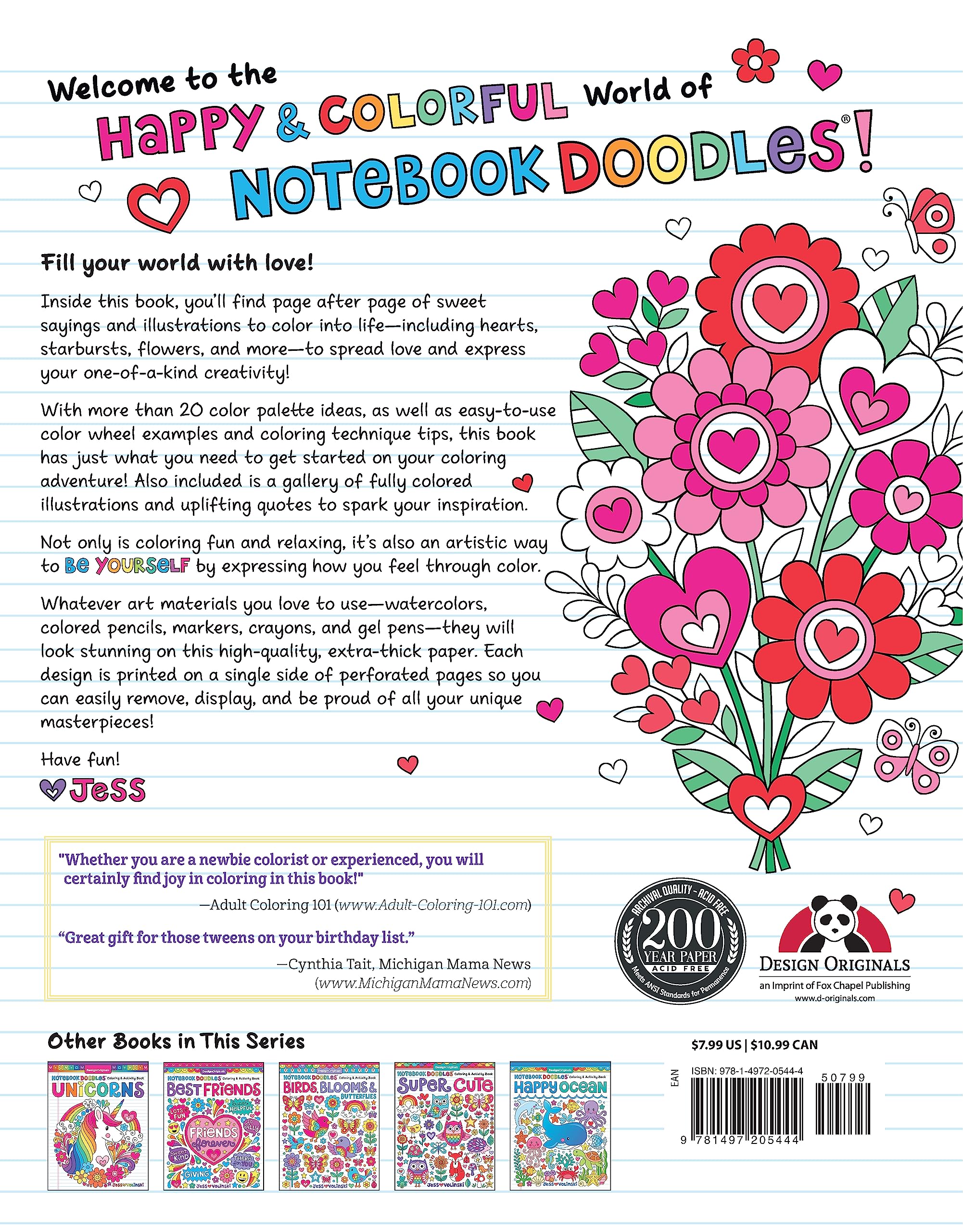 Mua Notebook Doodles Love: Coloring & Activity Book (Design Originals ...