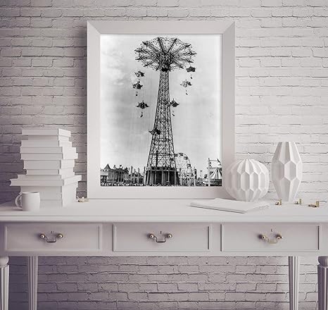 Amazon Photo コニーアイランド Ny パラシュートジャンプ Fallingシュートフォーム V キッチン用品 オンライン通販