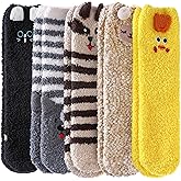 DYW Fuzzy Socks for Women Soft Cozy Fluffy Winter Warm Slipper Socks Home Sleeping Animal Socks