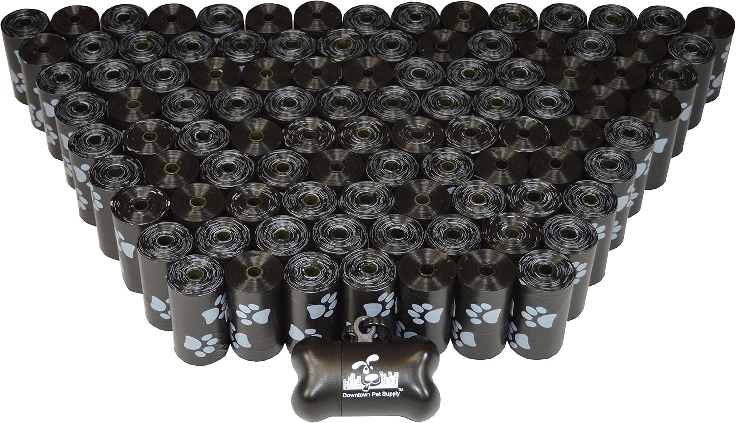 180 Pet Waste Bags, Dog Waste Bags, Bulk Poop Bags with Leash Clip and Bone Bag Dispenser - (180 Bags, Rainbow with Paw Prints) : Pet Supplies