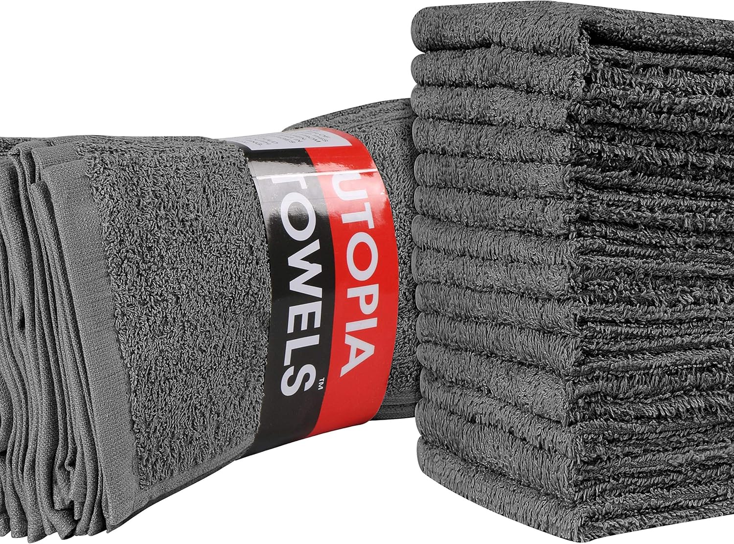 Utopia Towels, Flannel Face Cloths Set, 30 x 30 cm, 100% Ring Spun Cotton, Premium Quality Washcloths - Image 3