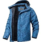 MAOYSSEN Men's Waterproof Ski Jacket Warm Winter Hooded Snowboarding Windbreaker Mountain Snow Coat