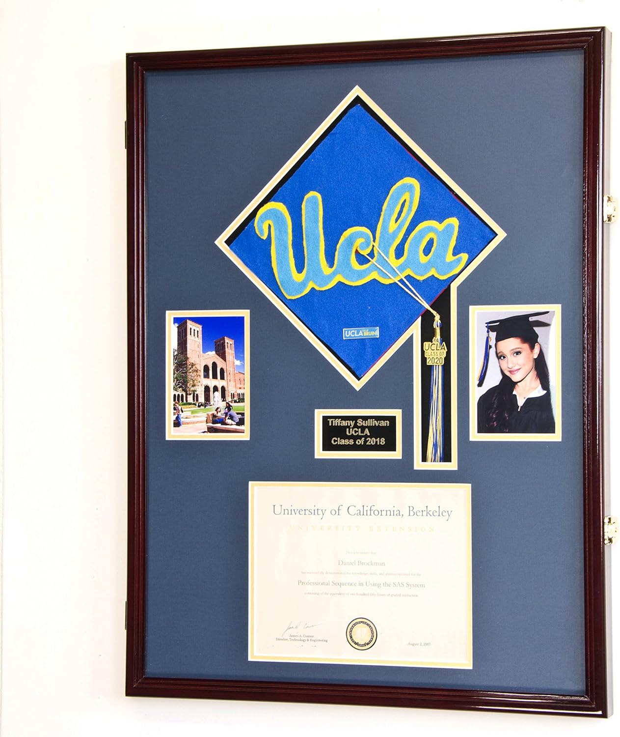 Custom Graduation Diploma Frame Tassel Photo Cap Engraving